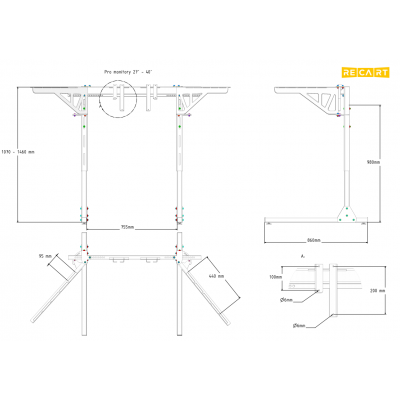Dreifach-Bildschirm MTS-01