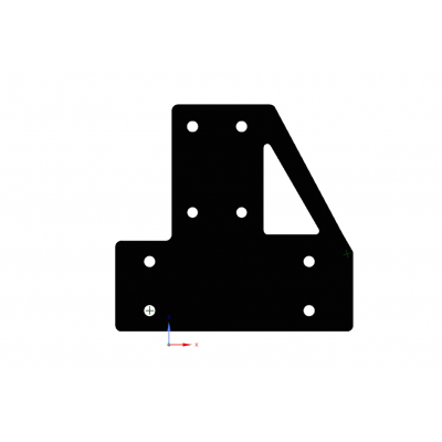GTRs connecting plate for connecting 80 and 80 profiles