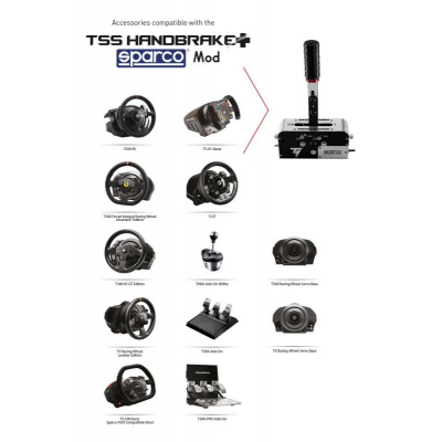 Thrustmaster TSSH Sparco+ Sekwencyjna dźwignia zmiany biegów i hamulec ręczny na PC/PS3/PS4/PS5/Xbox One/Series X