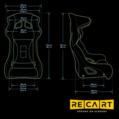 Rennschale RECART Racer Schwarz