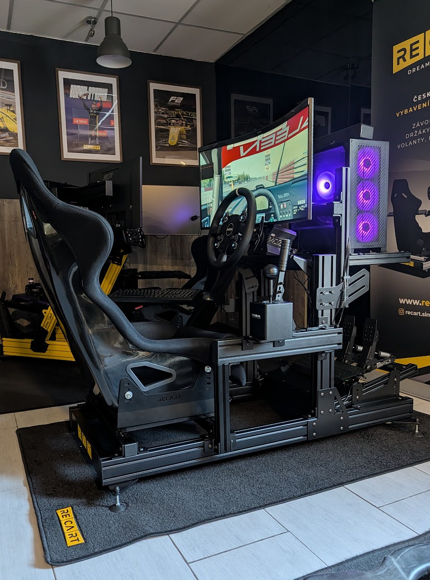 RECART sim racing cockpit black GTR S alu profile 1